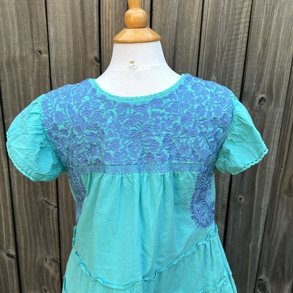 J. Marie embroidered a-line mini dress, size Large - Picture 6 of 8